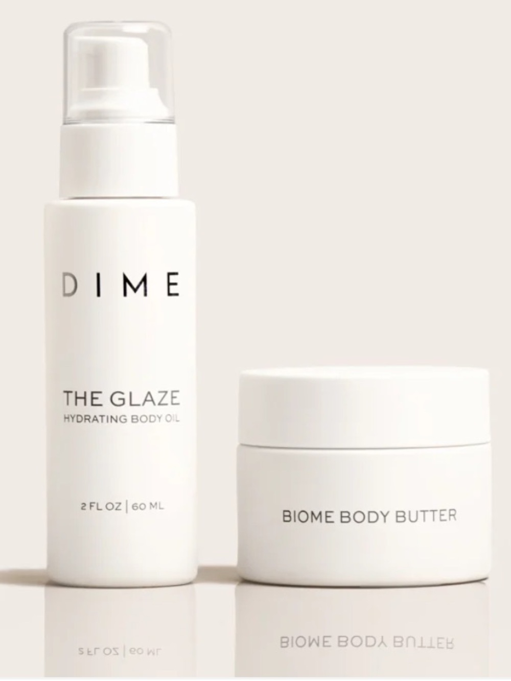 Hydrating Body Oil & Biome Body Butter Set - White